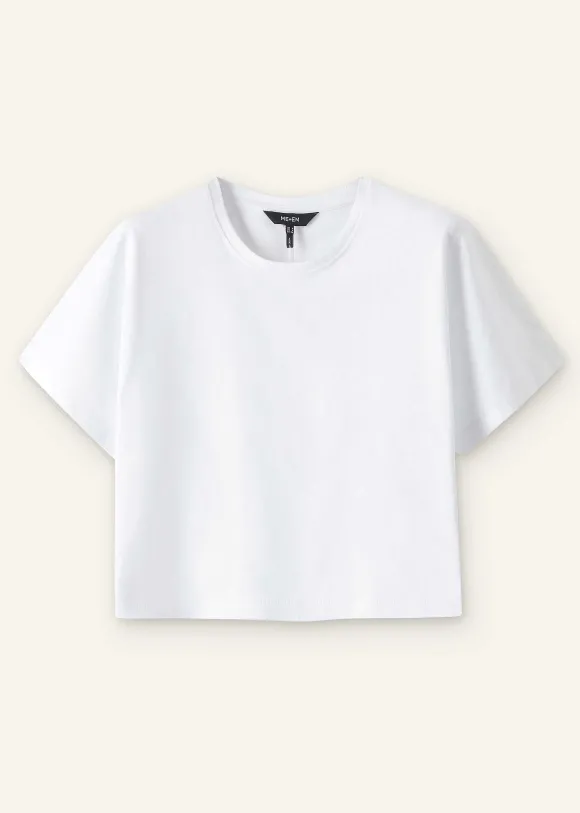 Cotton Oversized Crop Tee