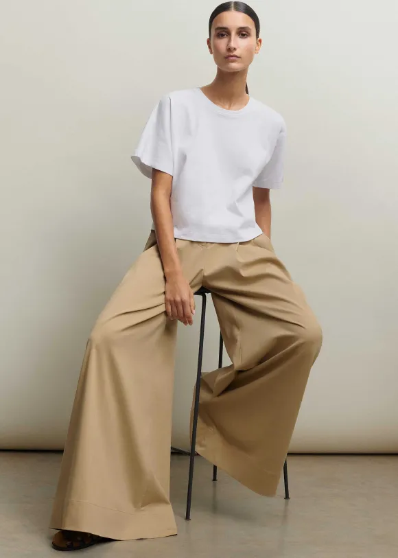 Cotton Oversized Crop Tee