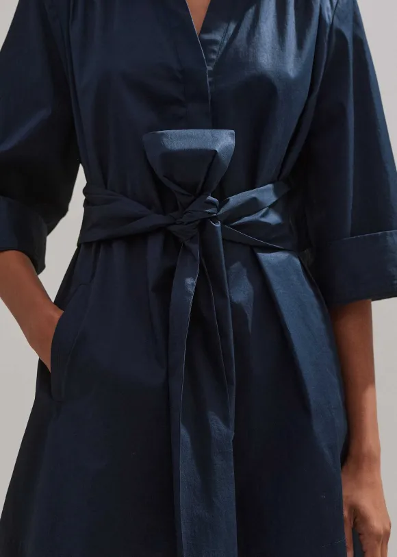 Cotton Poplin Swing Dress + Belt