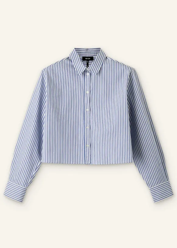 Cotton Striped Crop Shirt