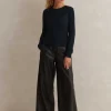 Cotton Waffle Jersey Longsleeve Top