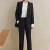 Cotton-Blend Denim Straight Crop Trouser