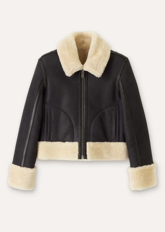 Crop Aviator Jacket