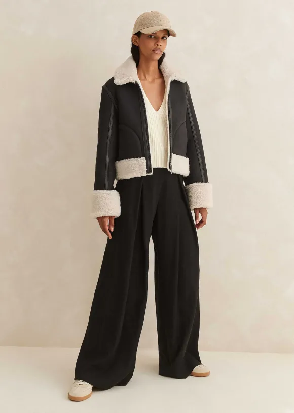 Crop Aviator Jacket