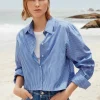 Cropped Boxy Stripe Shirt
