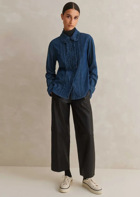 Denim Frill Shirt