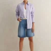 Denim High-Rise Bermuda Short