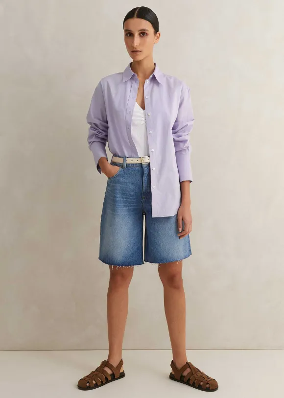 Denim High-Rise Bermuda Short