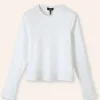 Feature Button Crew Neck Layering Shirt