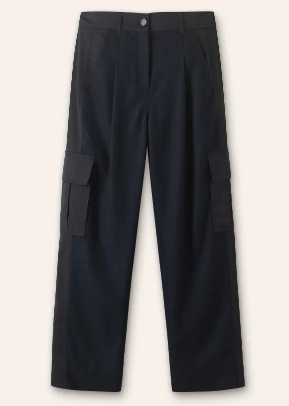 Flannel Mix Tapered Cargo Trouser