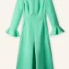 Fluid Crepe Elegant Midi Dress
