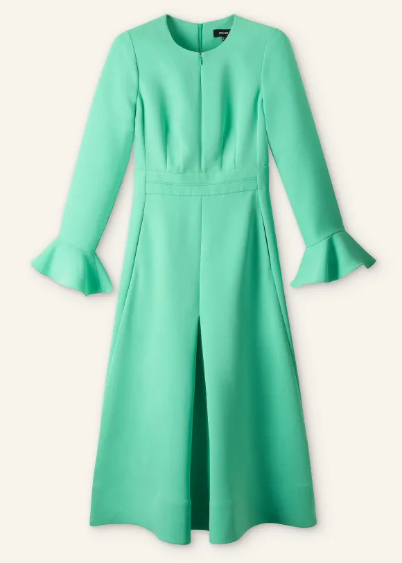 Fluid Crepe Elegant Midi Dress