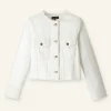 Frayed Edge Denim Crop Jacket
