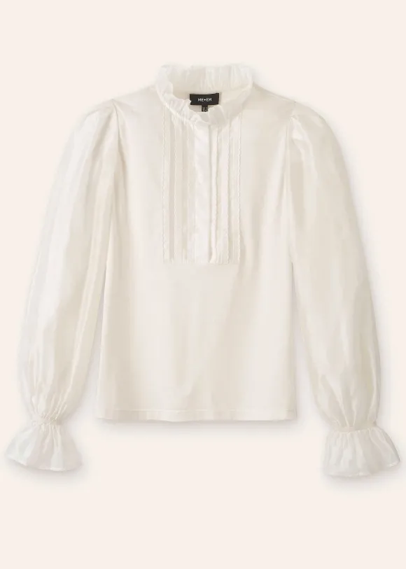 Frill Neck Scallop Detail Layering Blouse