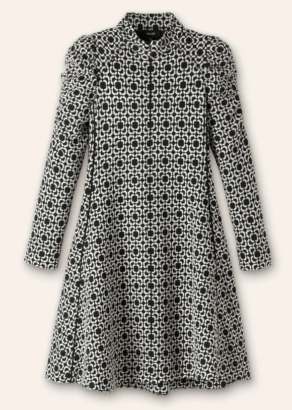 Graphic Jacquard Ponte Swing Dress
