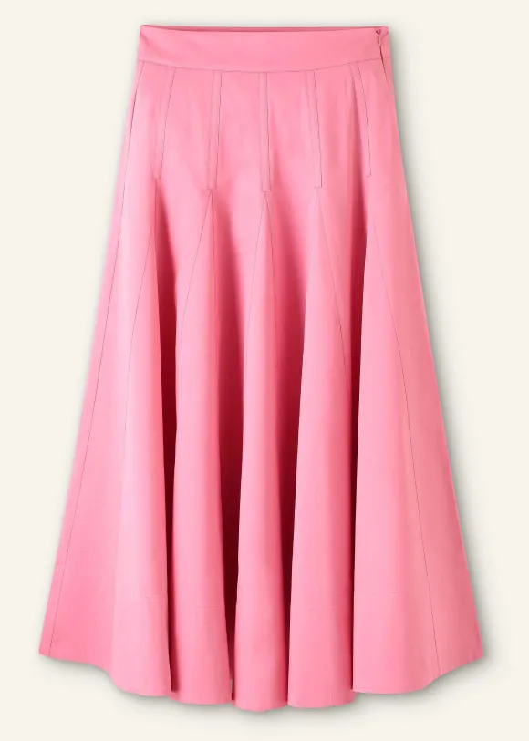 Heavy Cotton Sateen Maxi Skirt