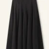 Heavy Cotton Sateen Maxi Skirt