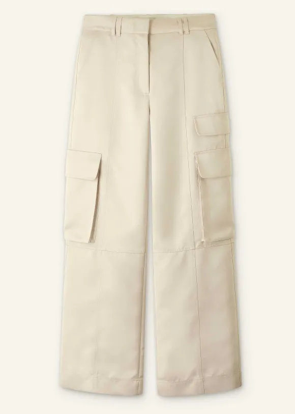 Heavy Satin Statement Cargo Trouser