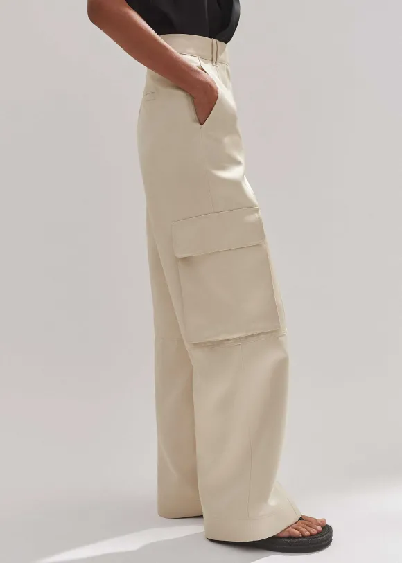 Heavy Satin Statement Cargo Trouser