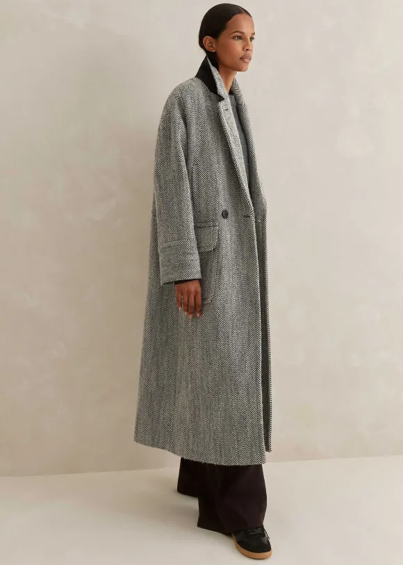 Herringbone Town-To-Country Coat