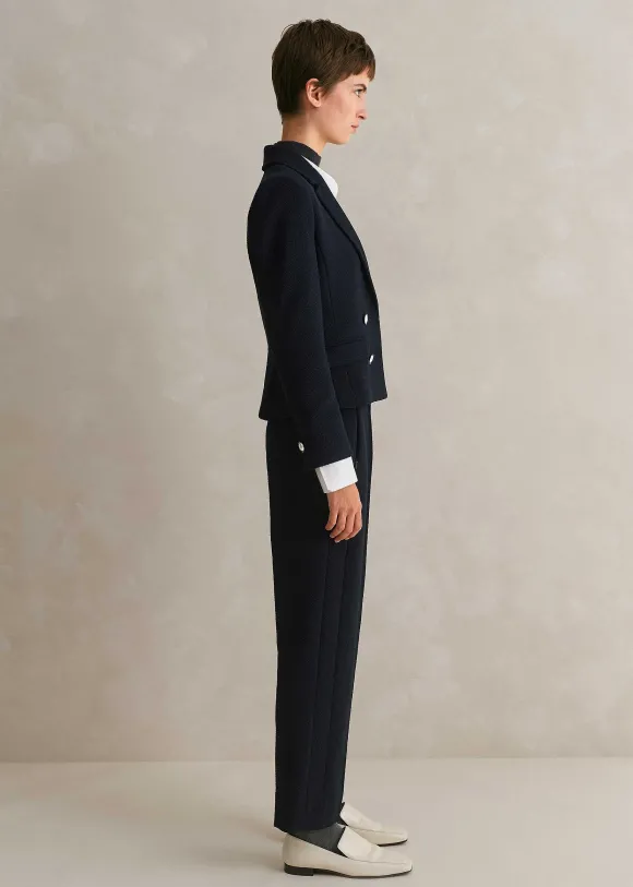 High Waisted Slim Cropped Trouser Suit