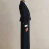 High Waisted Wide Leg Cropped Trouser Suit