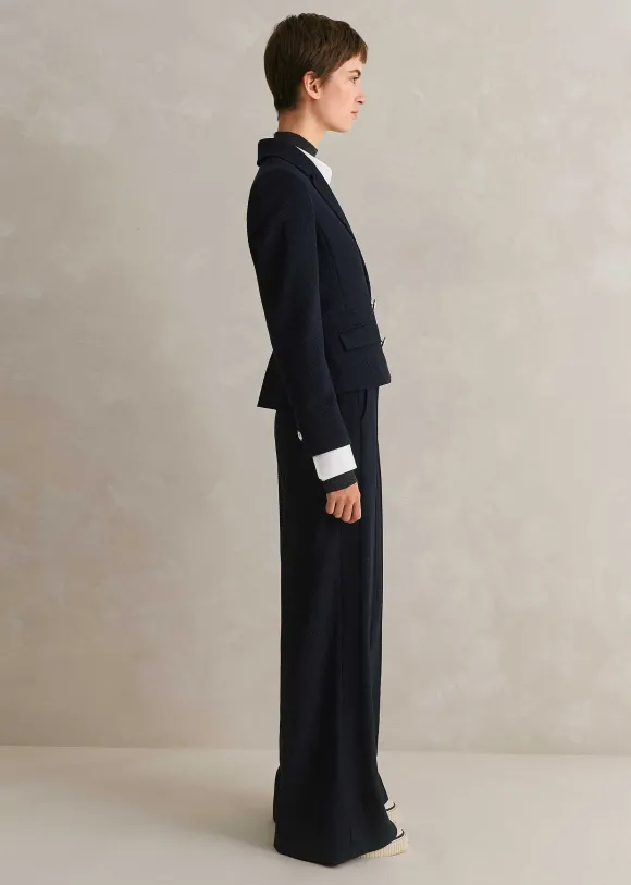 High Waisted Wide Leg Trouser + Jacket Suit