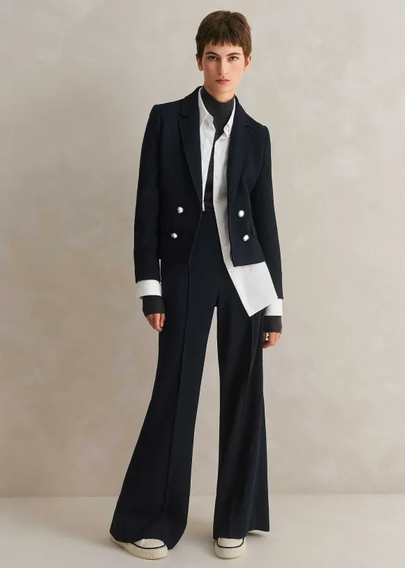 High Waisted Wide Leg Trouser + Jacket Suit