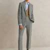 Houndstooth Blazer + Slim Crop Trouser Suit