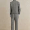 Houndstooth Cropped Jacket + Slim Crop Trouser Suit
