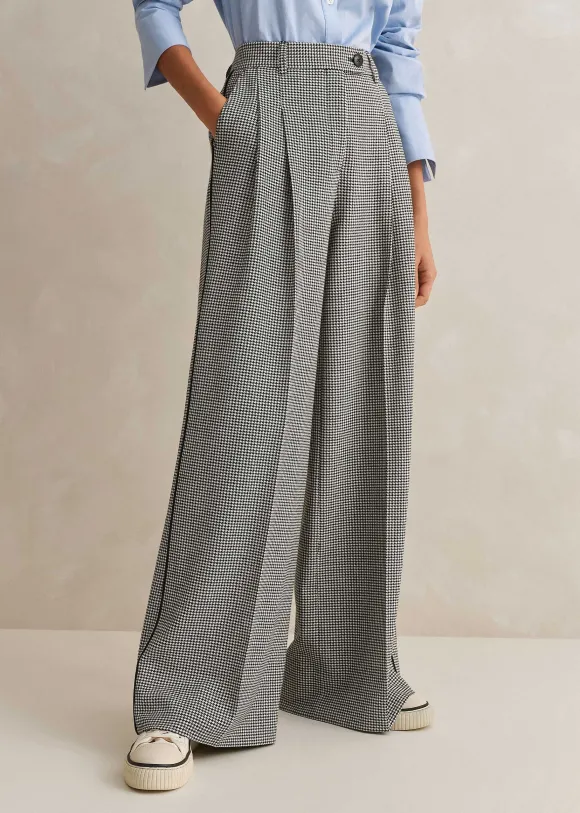 Houndstooth Pleated Man Pant