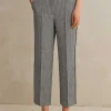 Houndstooth Slim Crop Trouser