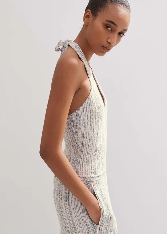 Jacquard Halterneck Top