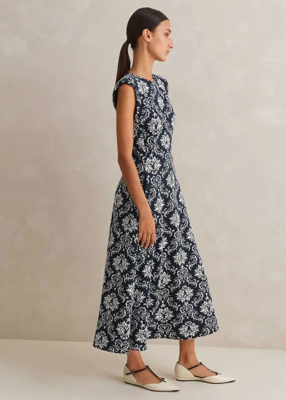 Jacquard Jersey Midi Dress