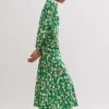 Lantana Flower Print Midi Dress