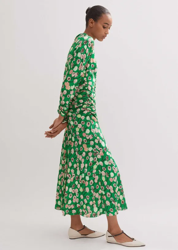 Lantana Flower Print Midi Dress
