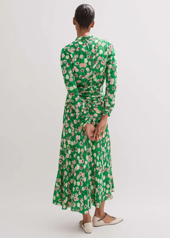 Lantana Flower Print Midi Dress
