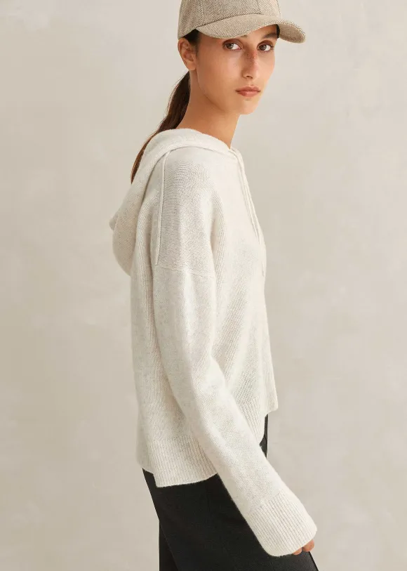 Luxe Cashmere Curved Hem Hoody