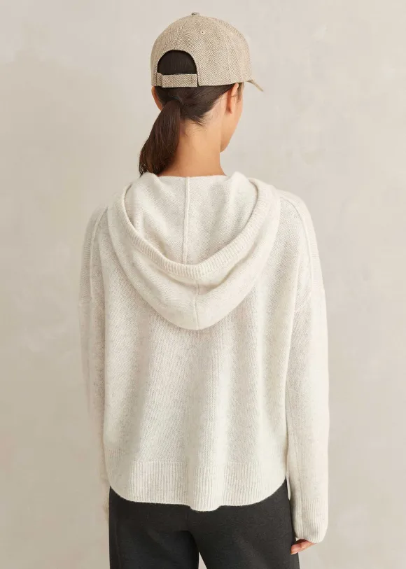 Luxe Cashmere Curved Hem Hoody