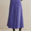 Luxe Cord A-Line Midi Skirt