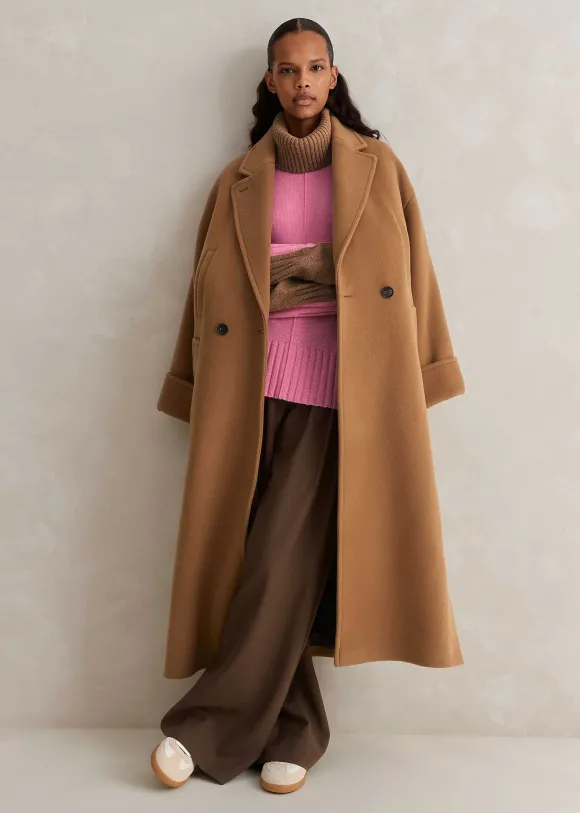 Merino Cashmere Colour Block Jumper + Snood