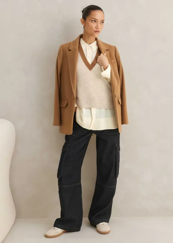Merino Cashmere Colour Block Vest