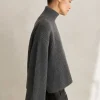 Merino Cashmere Crop Half Zip Jumper