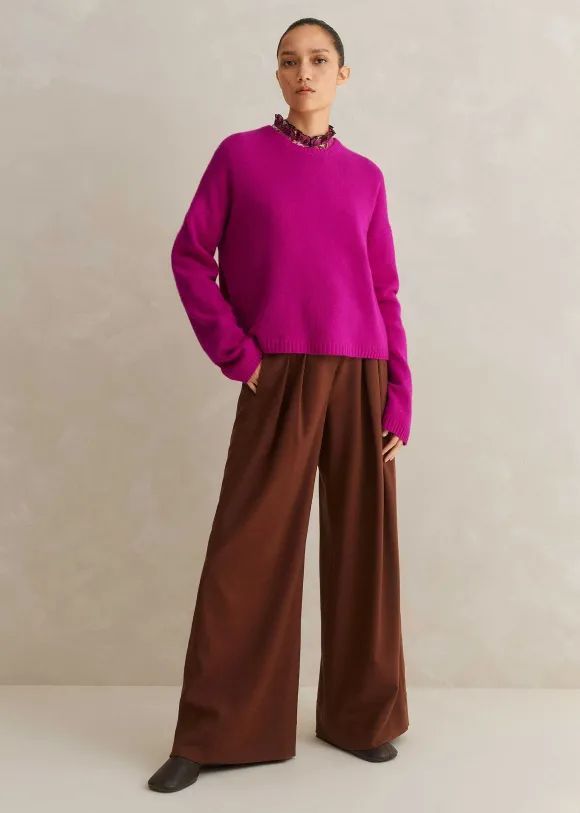 Merino Cashmere Relaxed Crop Jumper + Snood