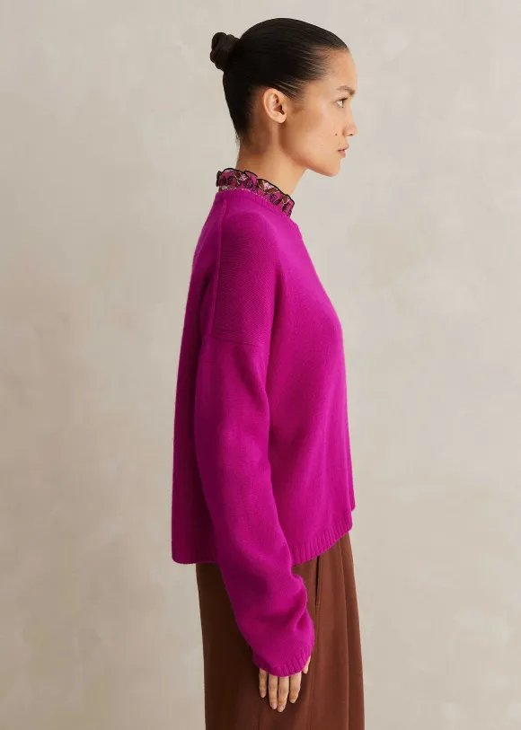 Merino Cashmere Relaxed Crop Jumper + Snood