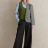 Merino Cashmere Ribbed Scoop Neck Vest