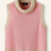 Merino Cashmere Silk Lace Stitch Vest + Snood