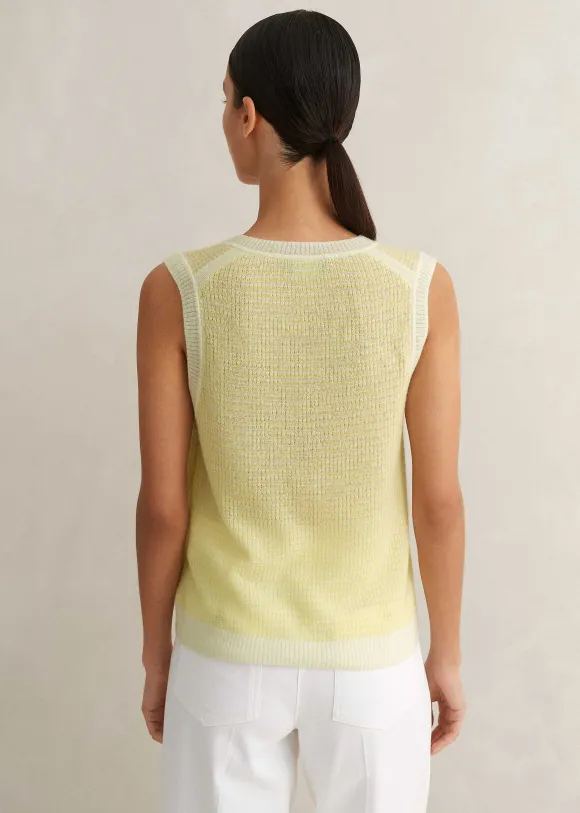 Merino Cashmere Silk Lace Stitch Vest