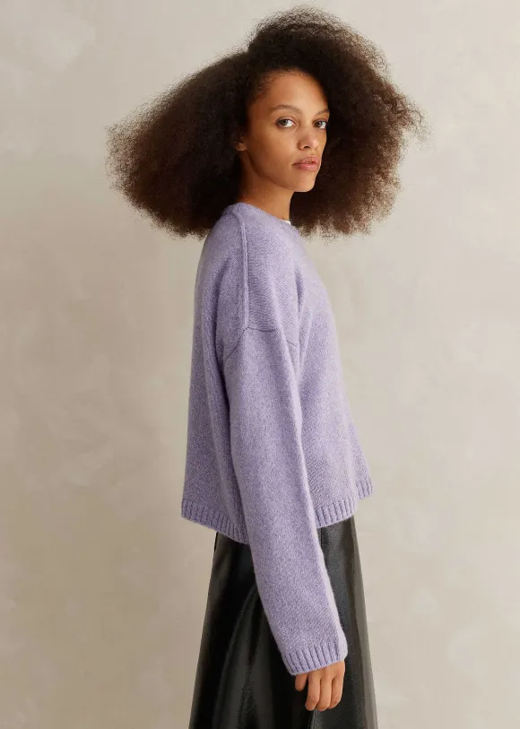 Merino Cashmere Silk Relaxed Jumper + Snood