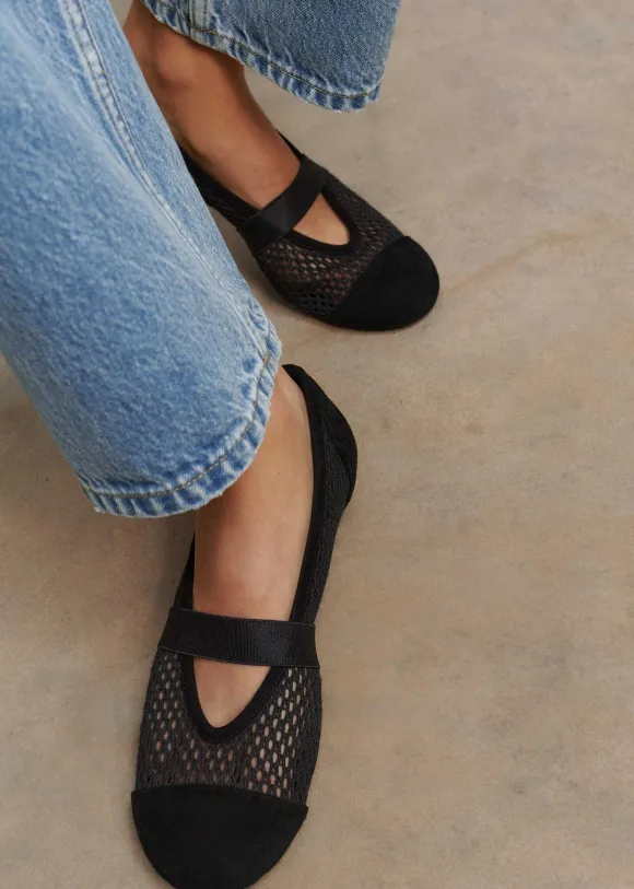 Mesh Ballerina Flat